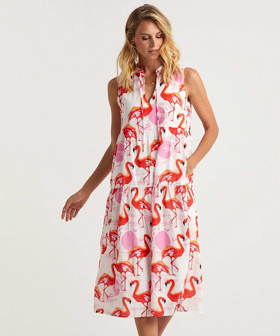 Marc Cain Additions Marc Cain Sleeveless Dress Flamingo Best