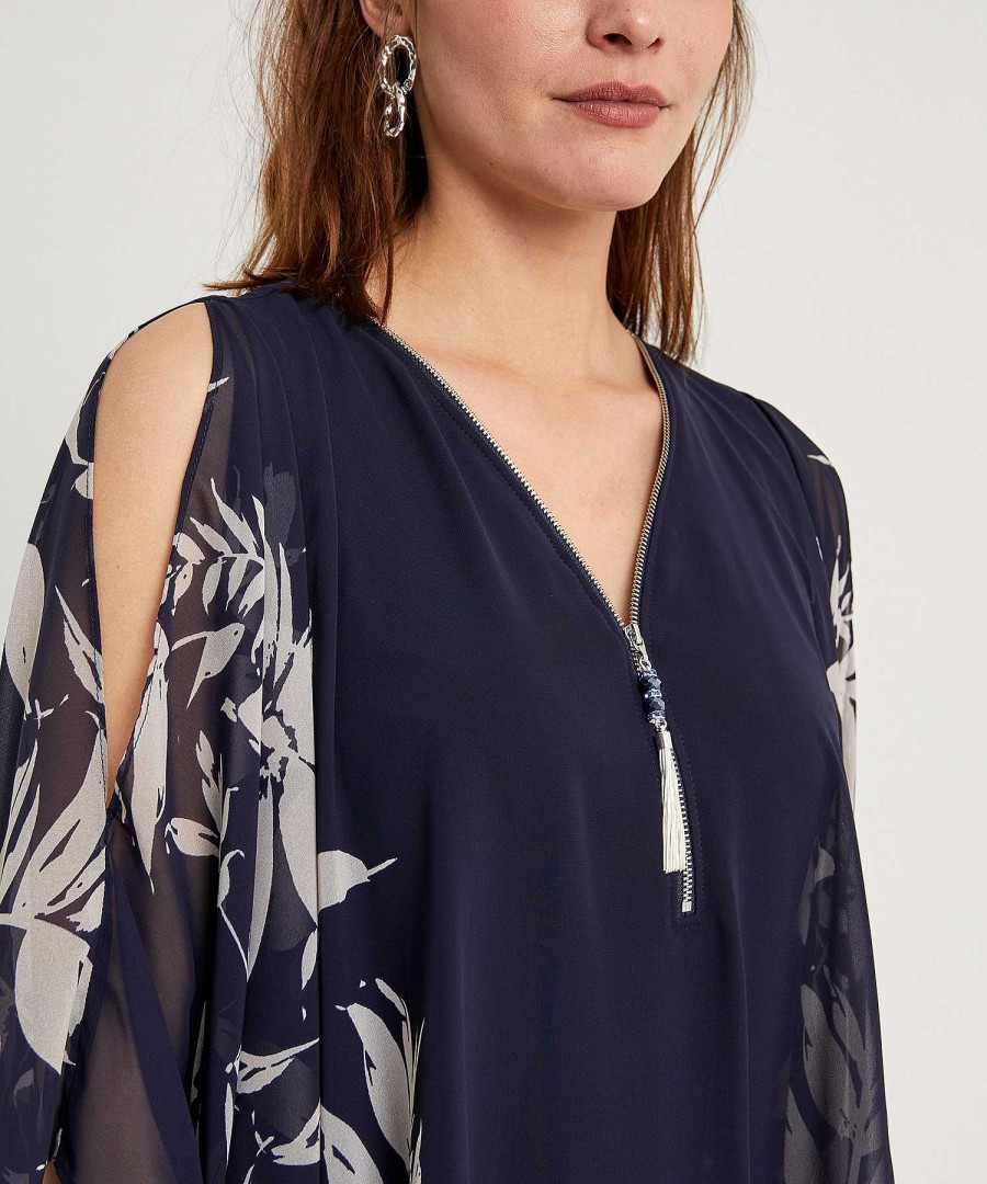 Joseph Ribkoff Joseph Ribkoff Blouse Voile Sleeves Hot