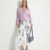 Marc Cain Collections Marc Cain Cropped Jeans With Floral Print Wylie Clearance