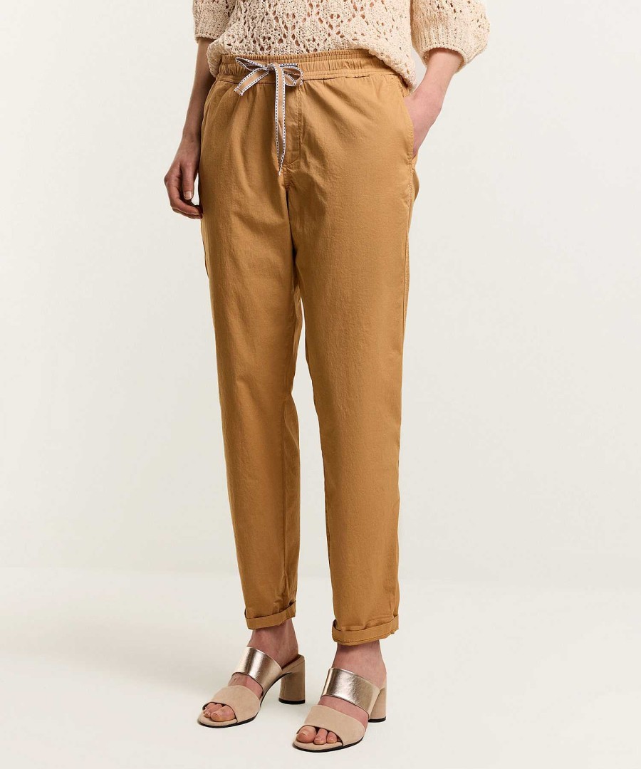 Summum Summum Poplin Jogger With Tie Ribbon Online