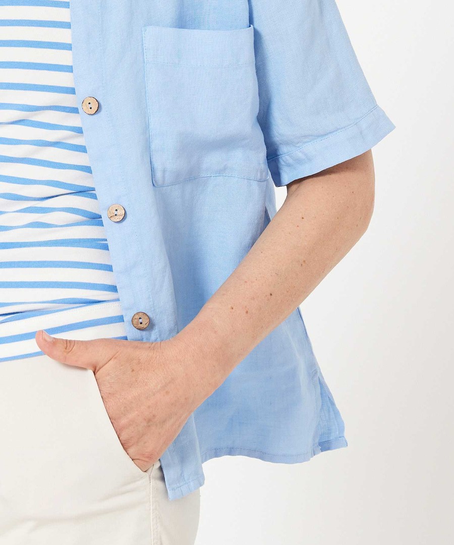 BEONE (FSA) Beone Linen Blouse Short Sleeve Hot