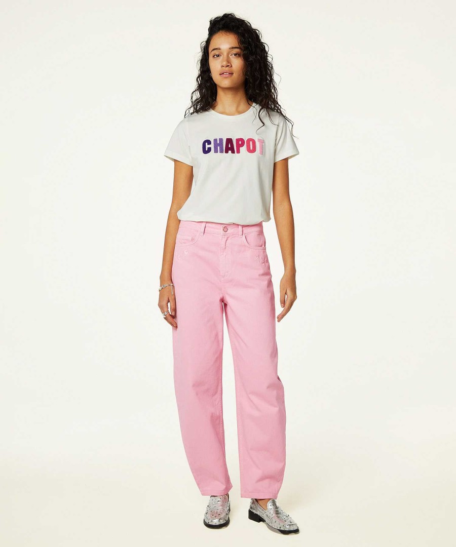 Fabienne Chapot Fabienne Chapot T-Shirt Applique Letters Terry Wholesale