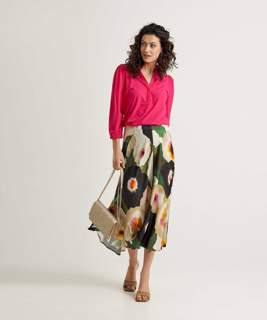 Caroline Biss Caroline Biss Silky Skirt Fancy Flower Wholesale