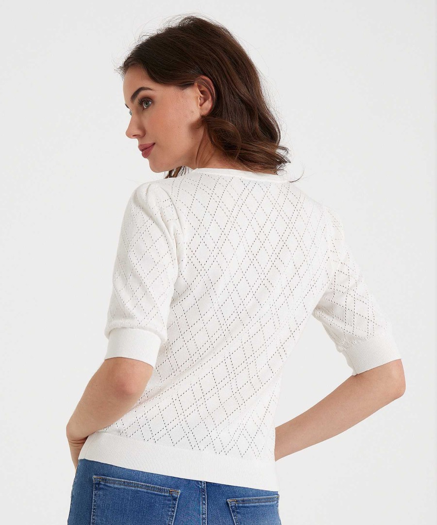 BEONE Beone Openwork Sweater Wieber Wholesale