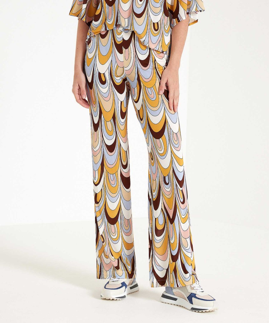 Ana Alcazar Ana Alcazar Slinky Palazzo Pants Retro Print Best