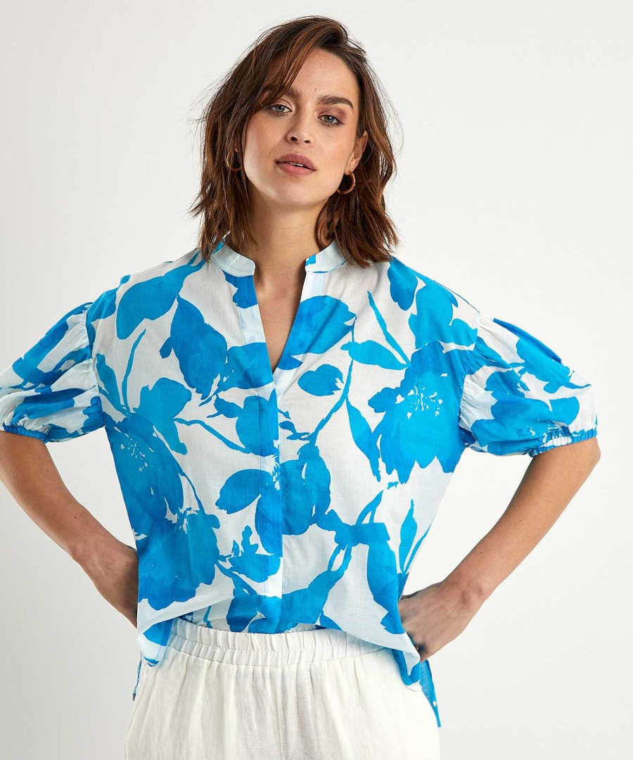 KYRA Kyra Cotton Voile Blouse Flowers Bea Online