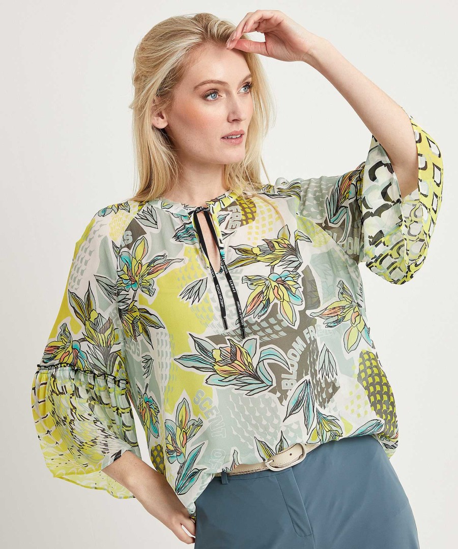 Marc Cain Sports Marc Cain Sports Transparent Blouse Floral Print Hot