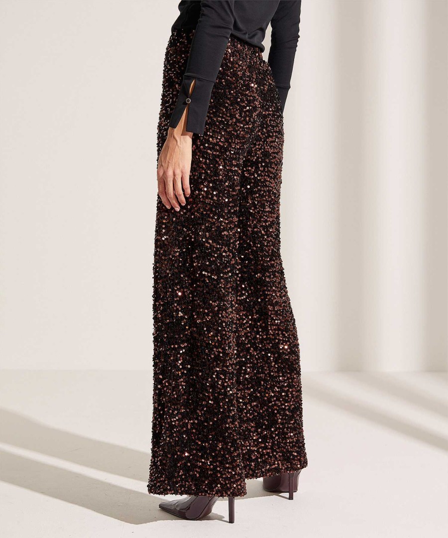 Summum Summum Wide Leg Pants Velvet Sequins Online