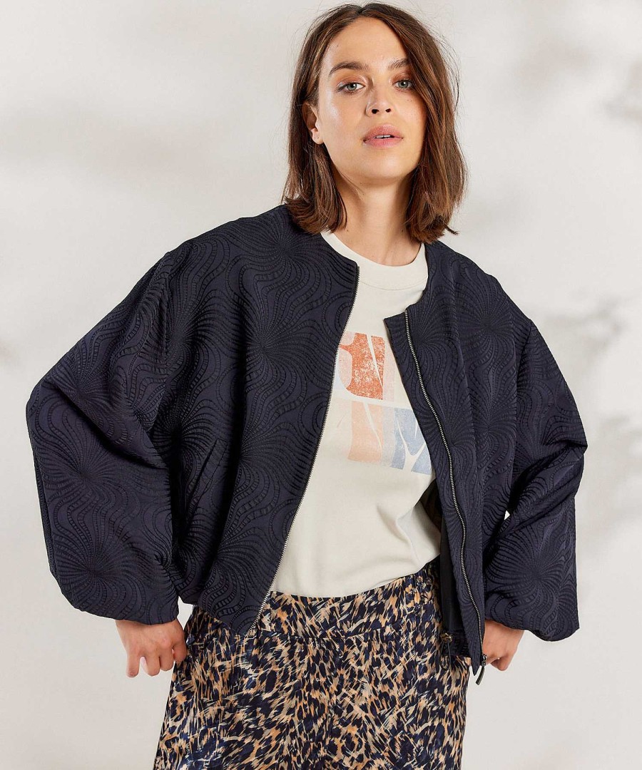 Summum Summum Bomber Jacket Jacquard Online