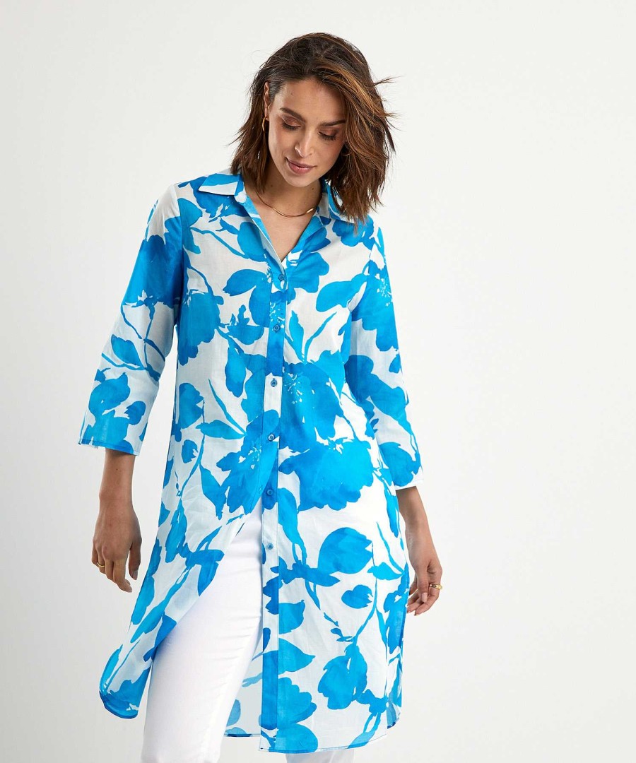 KYRA Kyra Cotton Voile Shirt Dress Flowers Bonnie Online