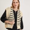 Summum Summum Sleeveless Cardigan Wool Mix Stripes Clearance