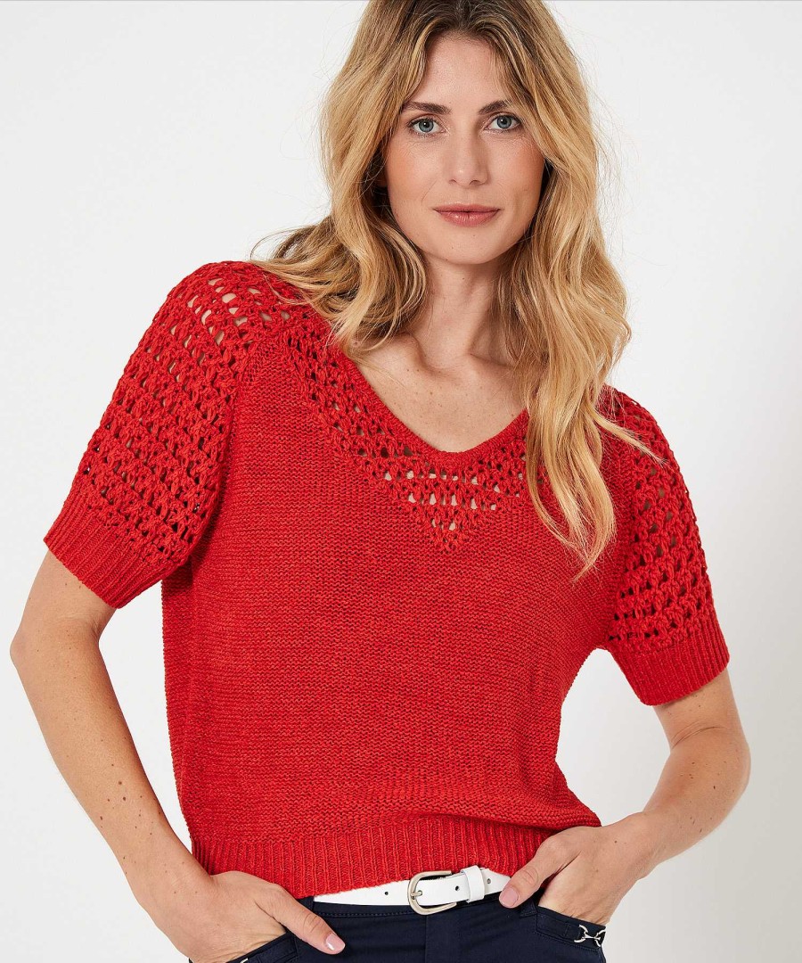 Caroline Biss Caroline Biss Sweater Ribbon Yarn Openwork Wholesale