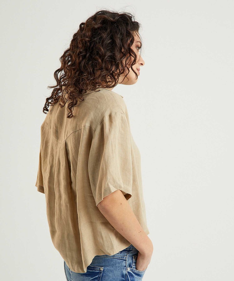 By-Bar By-Bar Linen Blouse Cris Clearance