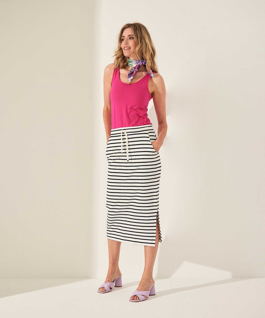 BEONE (FSA) Beone Long Sweat Skirt Stripe Best