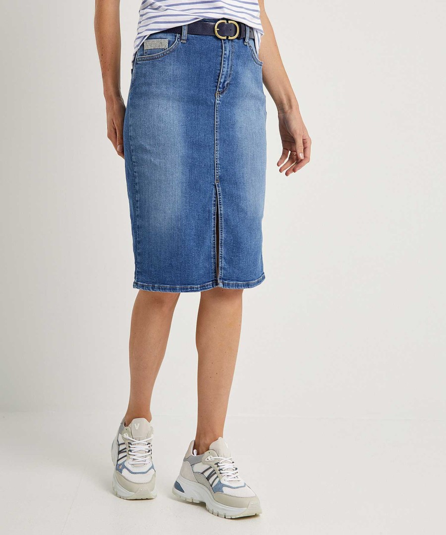 LIU JO Liu Jo Denim Skirt With Split Wholesale