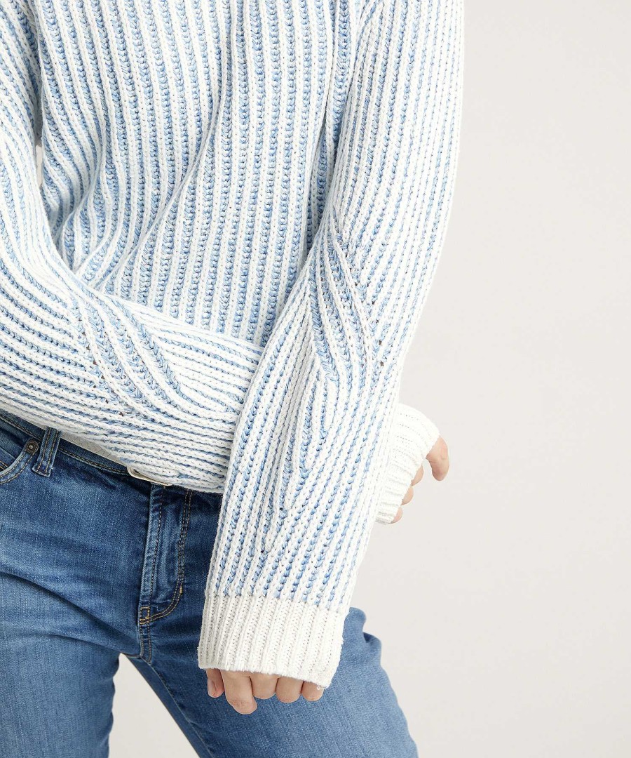 OUI Oui Sweater Two-Tone Clearance