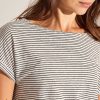 GIULIA E TU Giulia E Tu Boat Neck Shirt Fine Stripes New