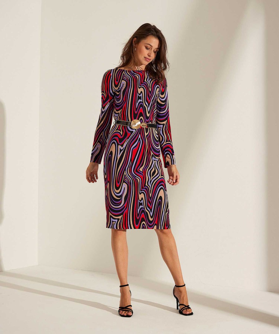 Ana Alcazar Ana Alcazar Slinky Dress Swirl Print Clearance