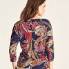 GIULIA E TU Giulia E Tu Slinky Top Multicolor Paisley Hot