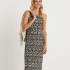 No Man's Land No Man'S Land Slinky Dress Blurry Print Hot