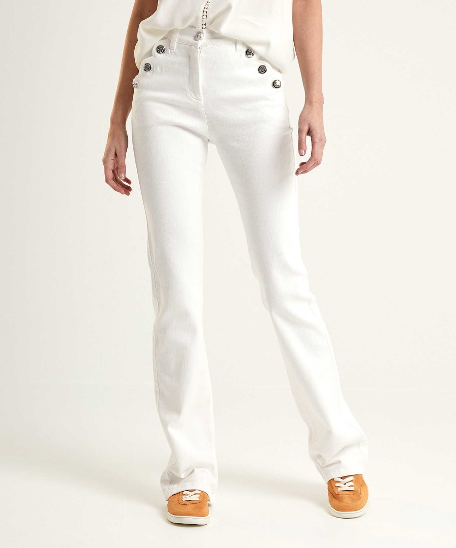 Caroline Biss Caroline Biss Flared Jeans With Buttons New