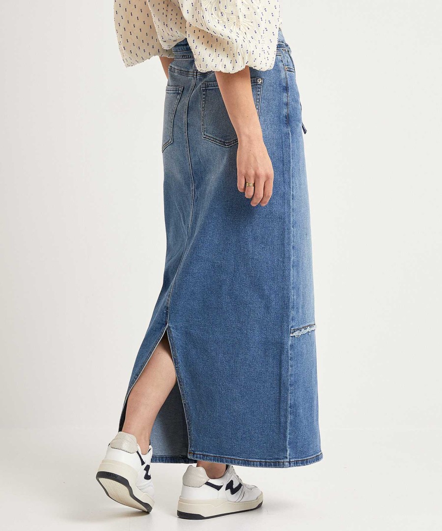 Summum Summum Denim Skirt Split Clearance