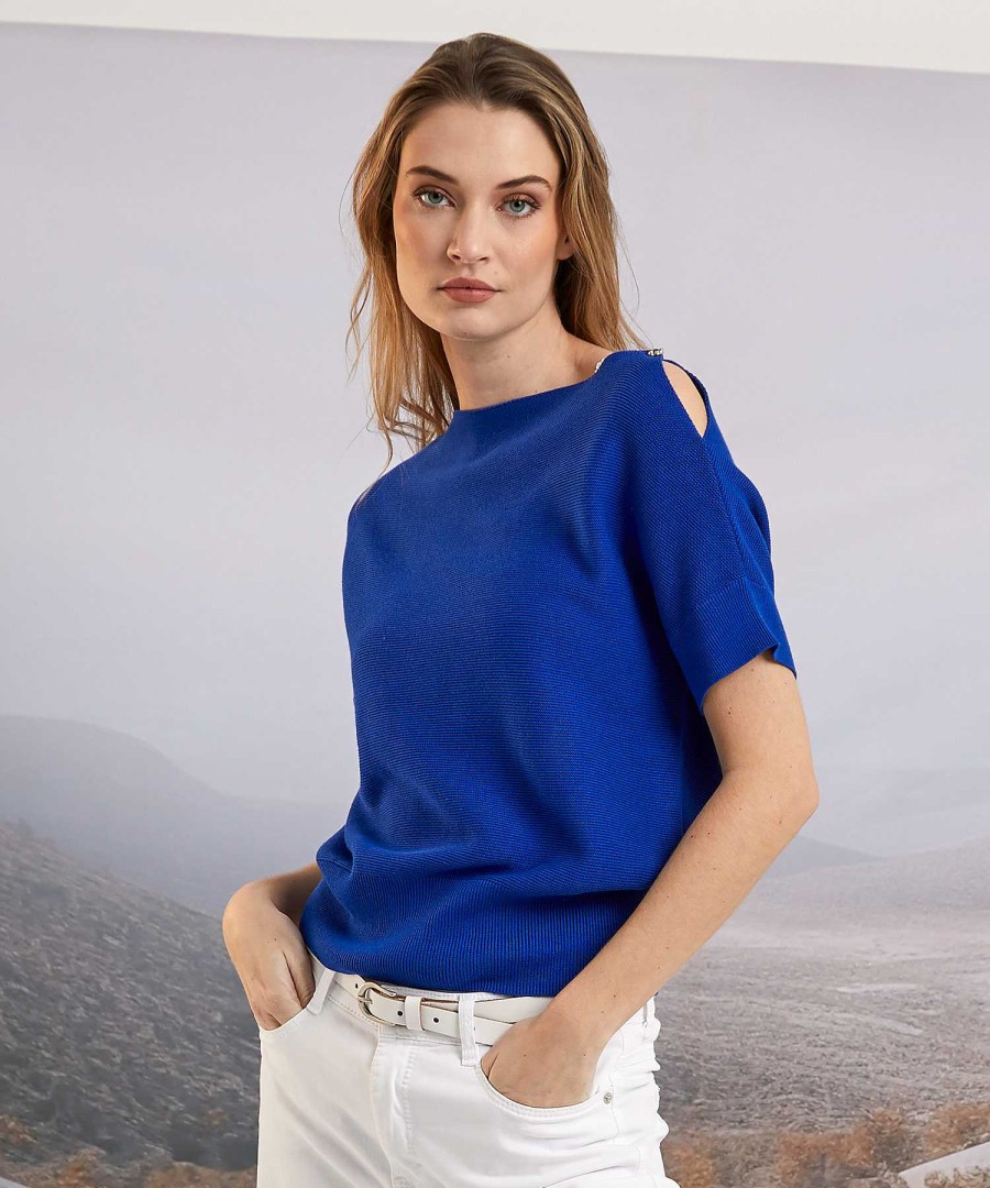 Caroline Biss Caroline Biss Sweater With Open Shoulder Hot