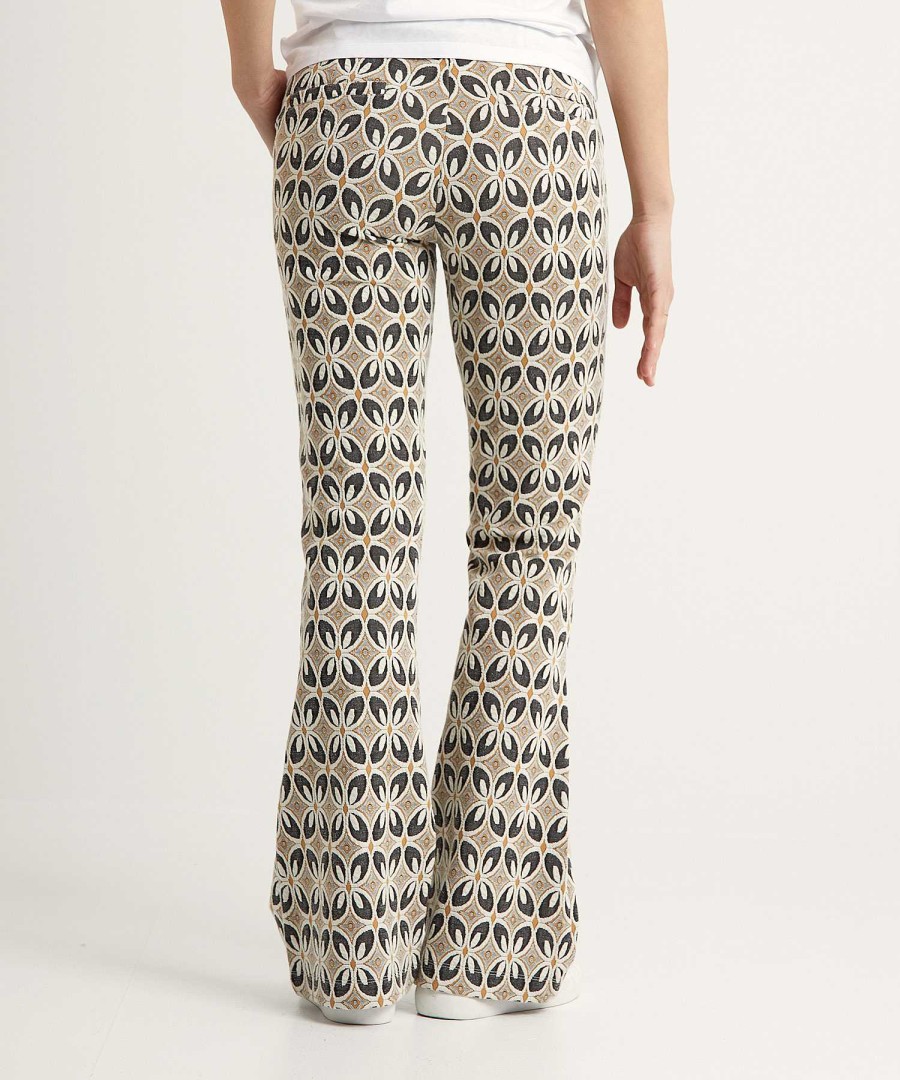 Summum Summum Flared Pants Retro Pattern Hot