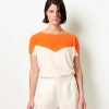 KYRA Kyra Sweater V-Shape Colorblock Alika Clearance