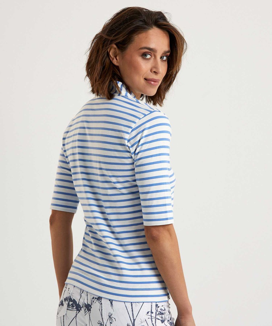 BEONE (FSA) Beone Tulip Shirt Short Sleeve Breton Stripe Clearance