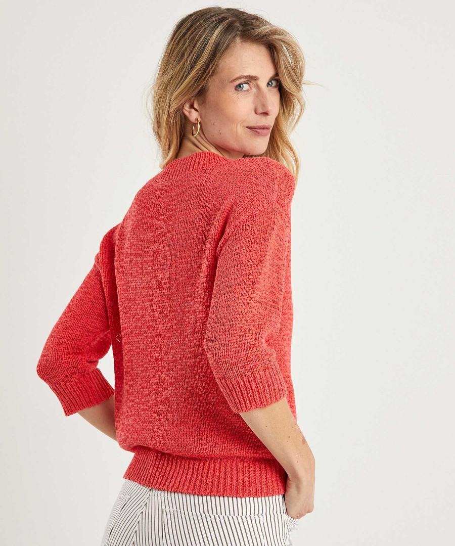 BEONE Beone Ribbon Yarn Sweater V-Neck Wholesale