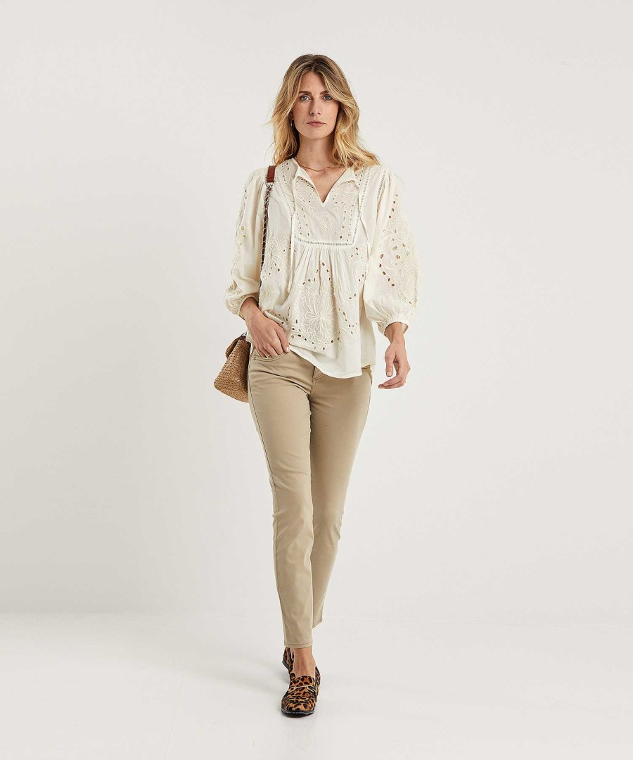 Summum Summum Broderie Blouse Hot