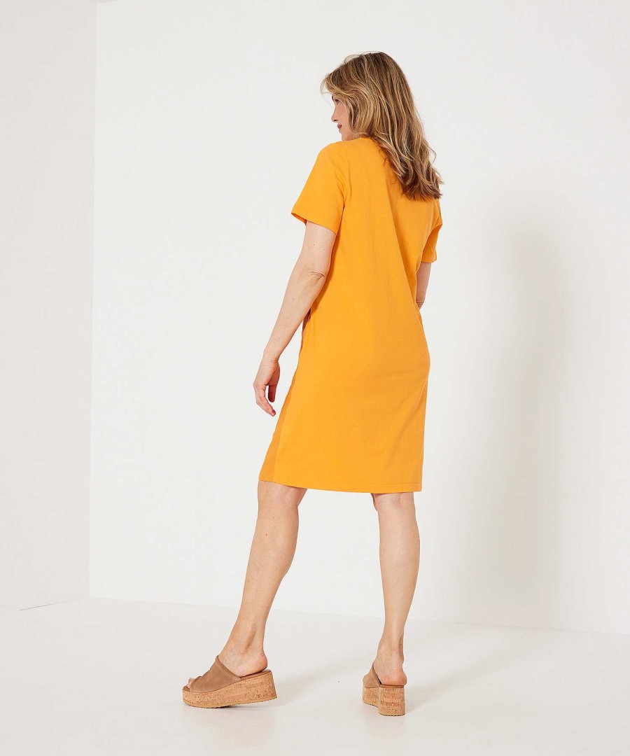 OUI Oui Dress With Linen Front Hot