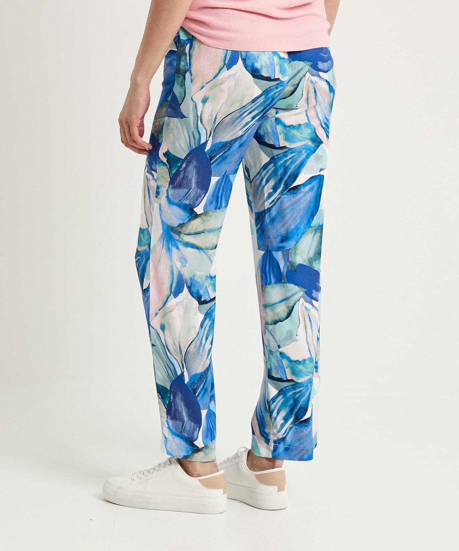 TONI Toni Silky Palazzo Pants Leaves Summer New