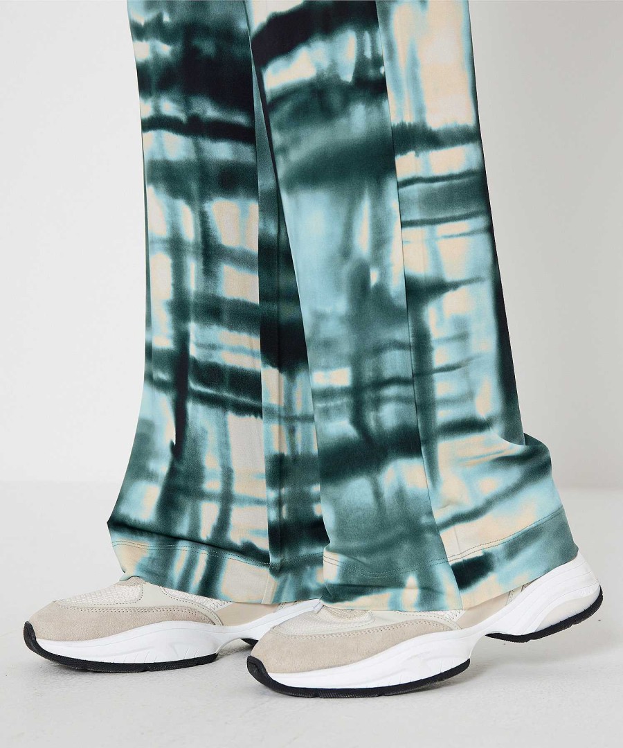 No Man's Land No Man'S Land Palazzo Pants Slinky Batik Print Clearance