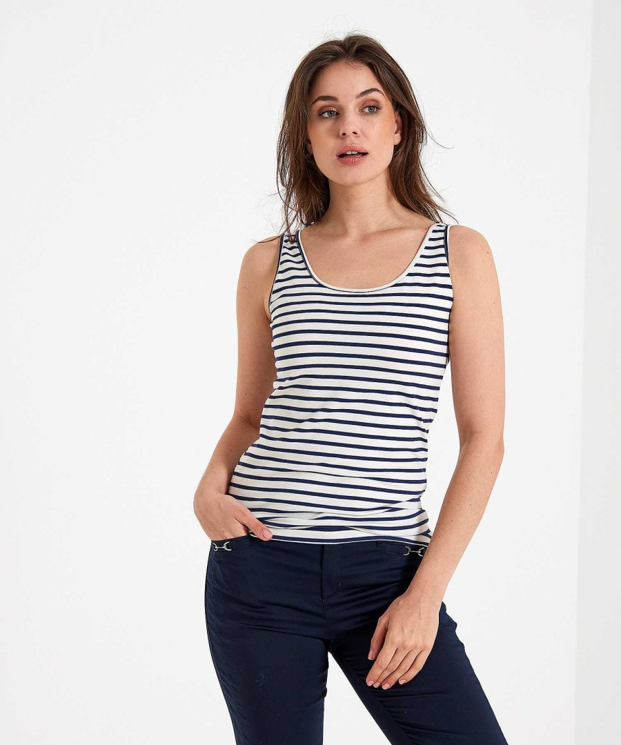 BEONE (FSA) Beone Essentials Singlet Breton Stripe Wholesale