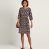 No Man's Land No Man'S Land Slinky Dress Blurry Print Clearance