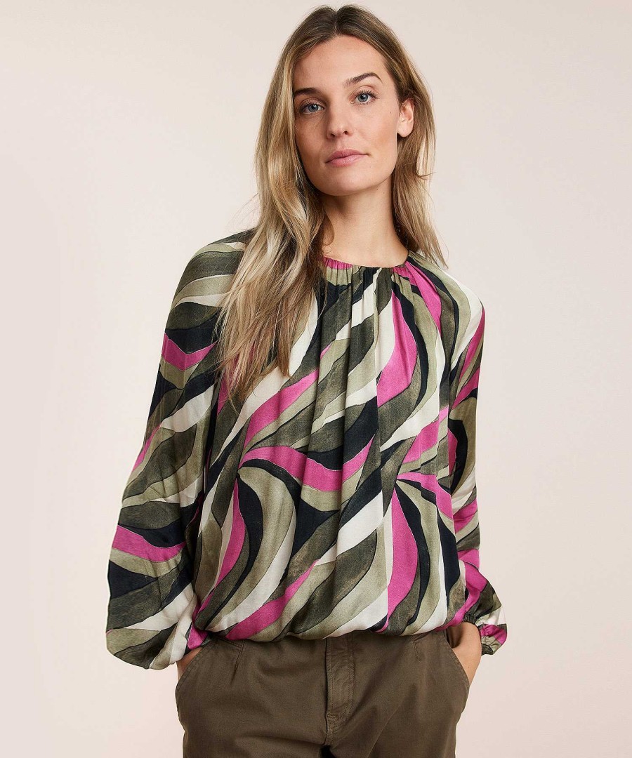 Summum Summum Blouse Balloon Sleeve Jungle Pink Wholesale