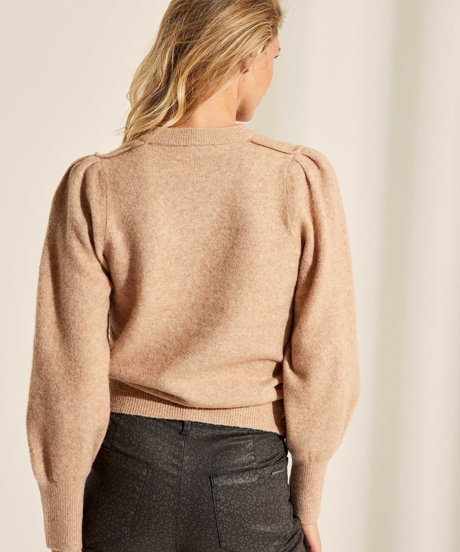 BEONE Beone Sweater Puff Sleeve Padded Clearance