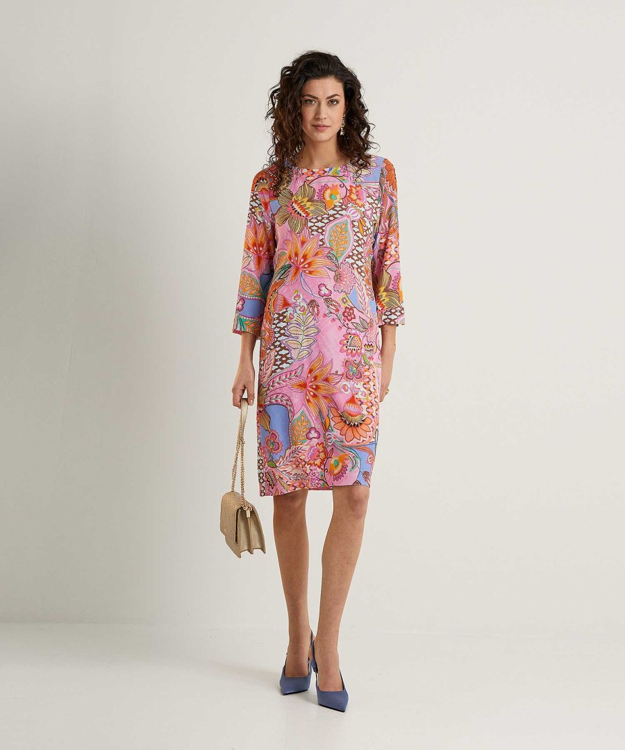 Louis and Mia Louis And Mia Crepe Dress Multiflower Clearance