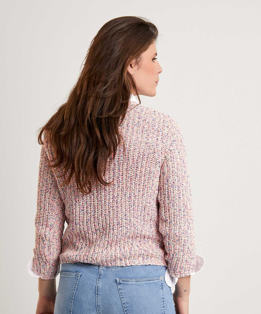 GIULIA E TU Giulia E Tu Ribbon Yarn Sweater Multicolor New