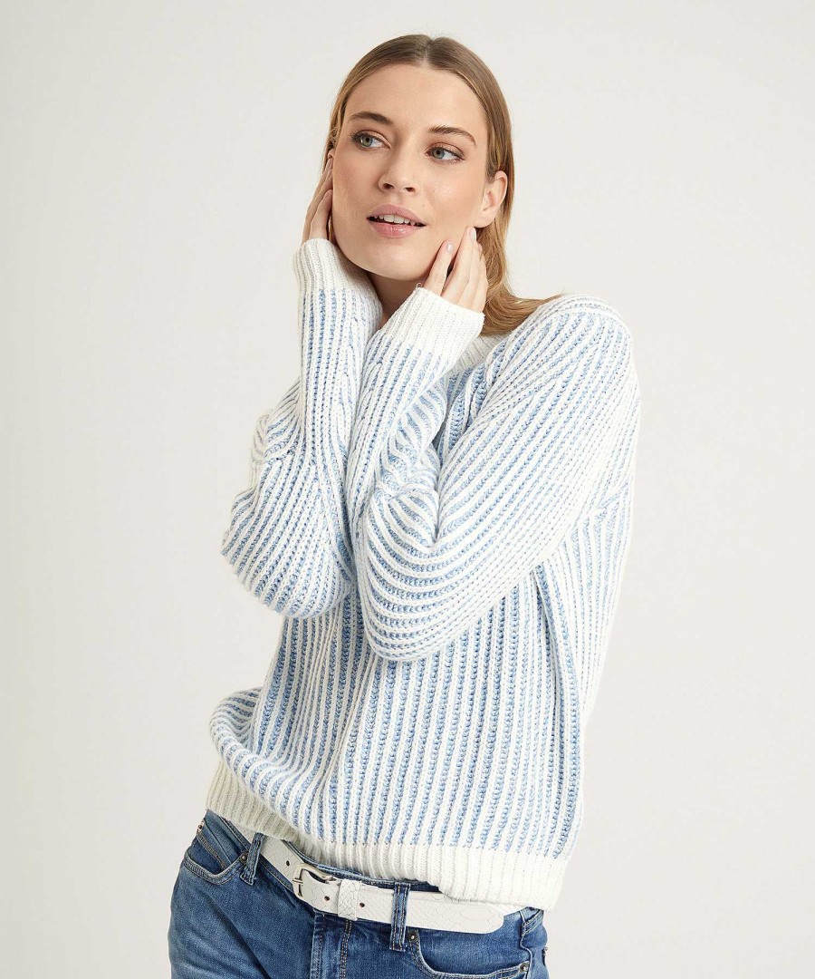 OUI Oui Sweater Two-Tone Clearance