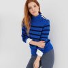 GIULIA E TU Giulia E Tu Sweater Stripes Button Clearance