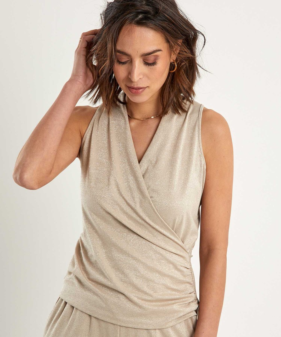 No Man's Land No Man'S Land Wrap Top With Lurex Best