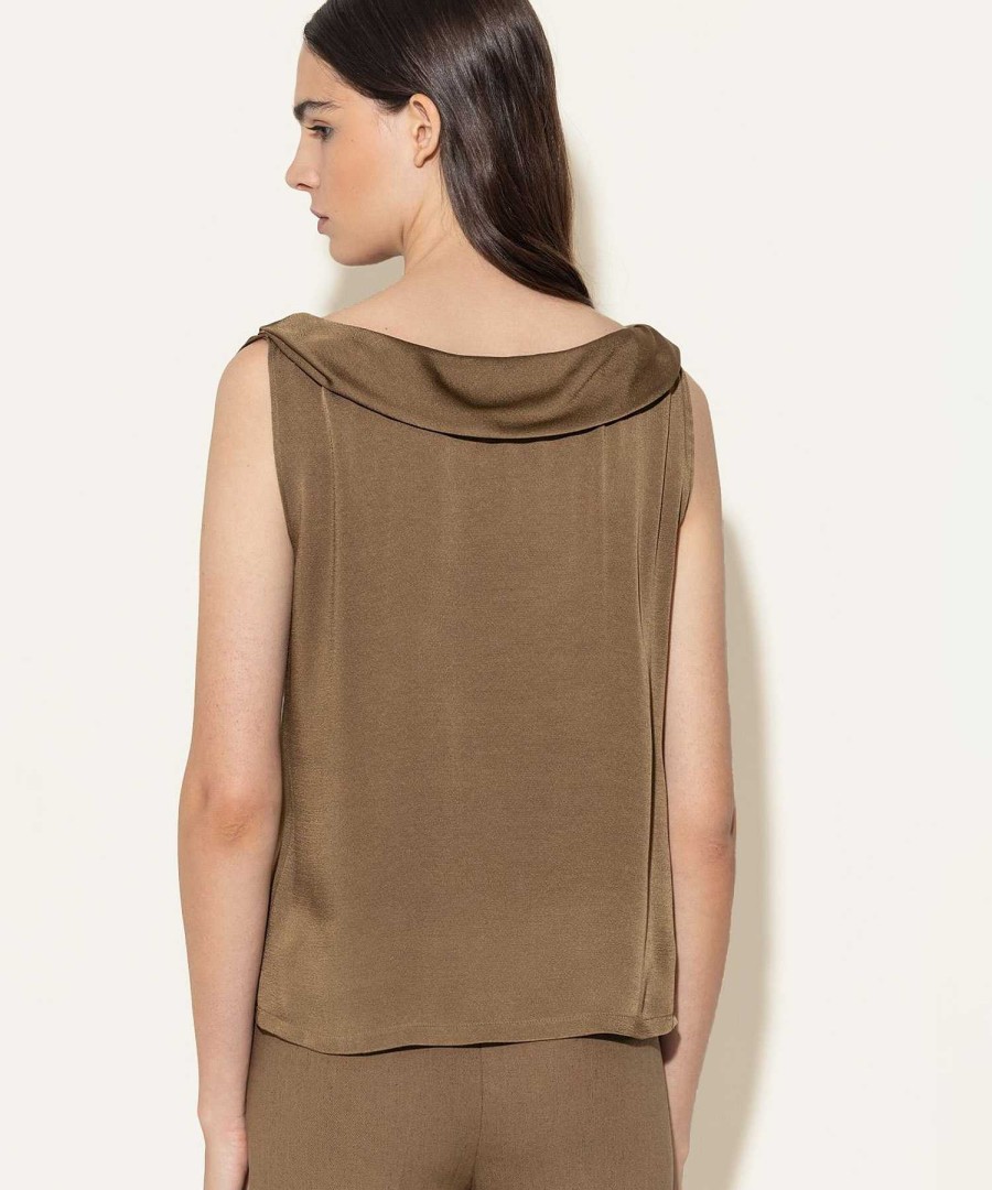 Luisa Cerano Luisa Cerano Silky Top With Waterfall Neckline Best