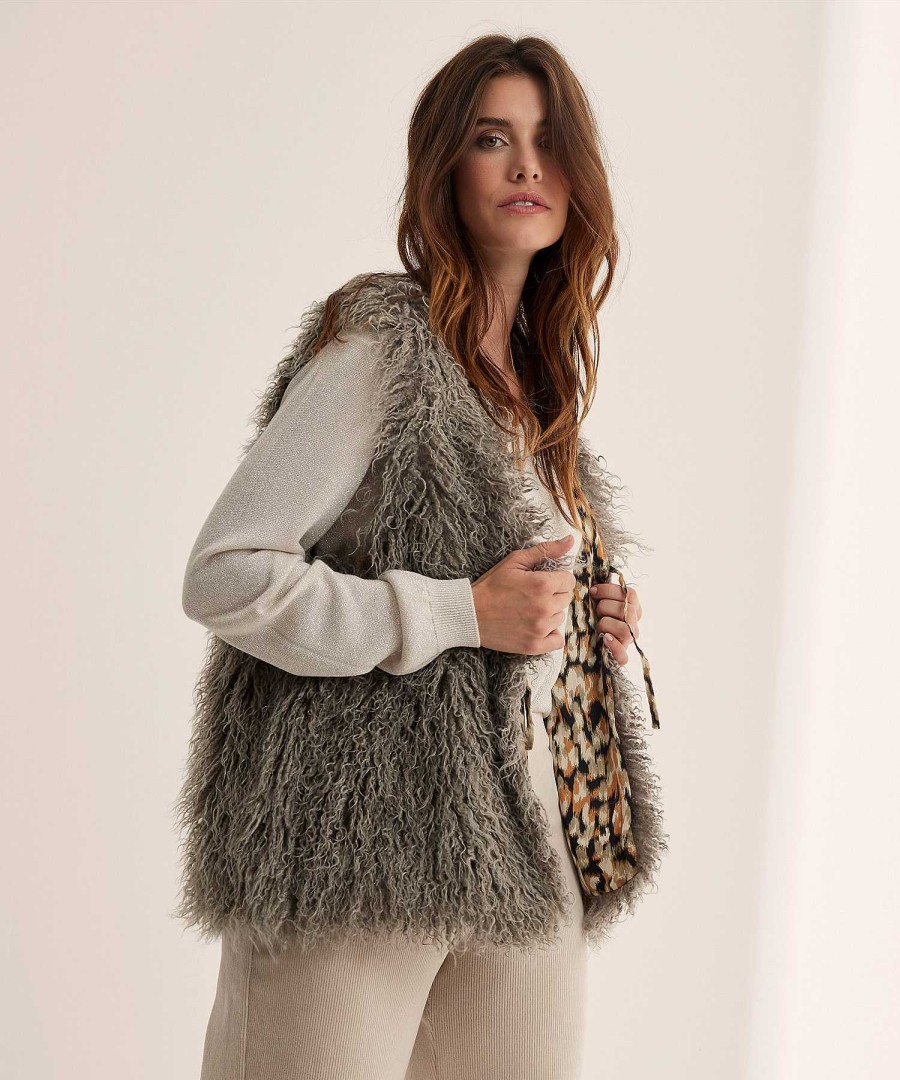 Summum Summum Gilet Fluffy Fun Fur Reversible Hot