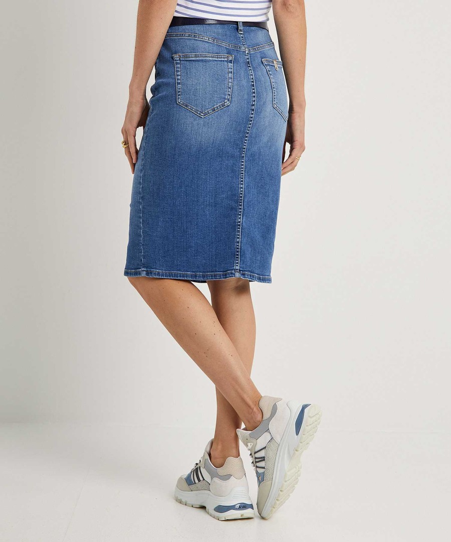 LIU JO Liu Jo Denim Skirt With Split Wholesale