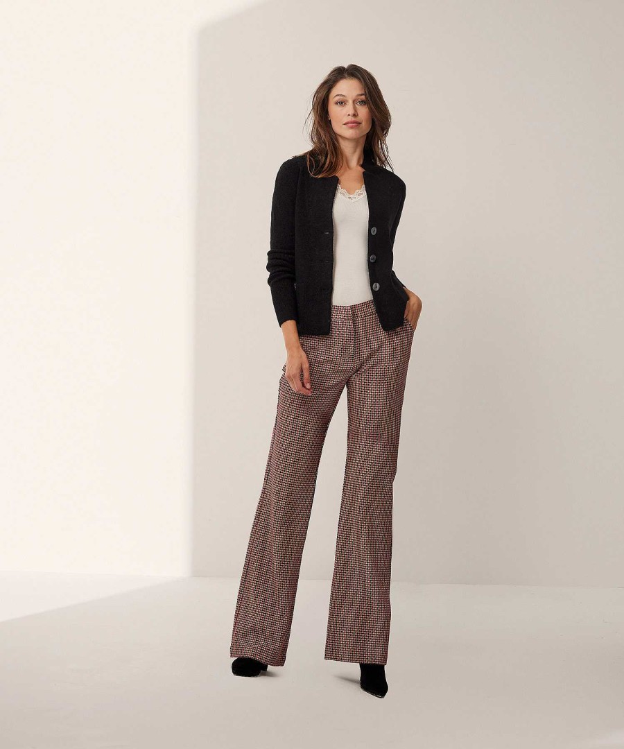 TONI Toni Wide Leg Trousers Jenny Check Hot