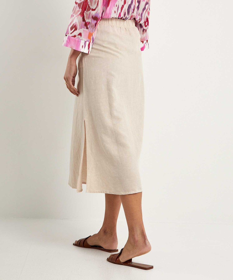 No Man's Land No Man'S Land Linen Blend Skirt Best