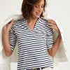 BEONE (FSA) Beone Tulip Shirt Short Sleeve Breton Stripe Wholesale